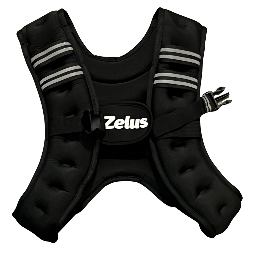 Black Weighted Training Vest - Adjustable Fitness Vest Ruck Trainer Runner